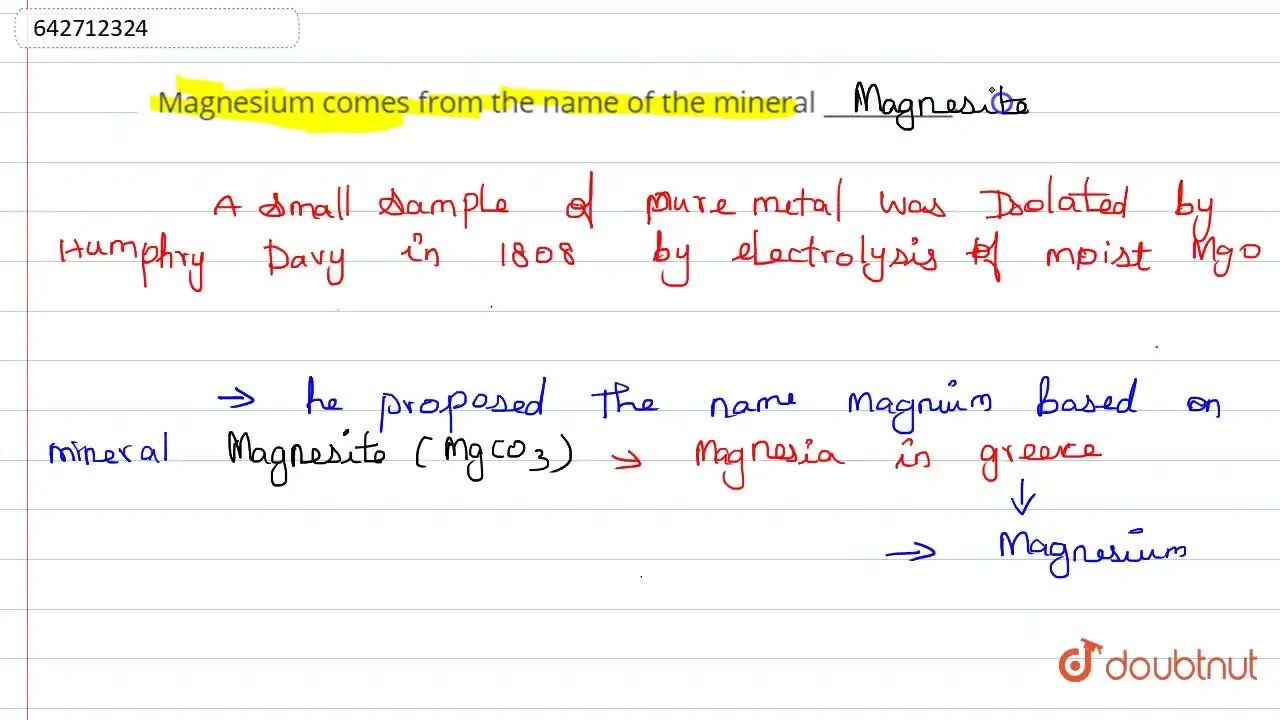 [Tamil] Magnesium comes from the name of the mineral
