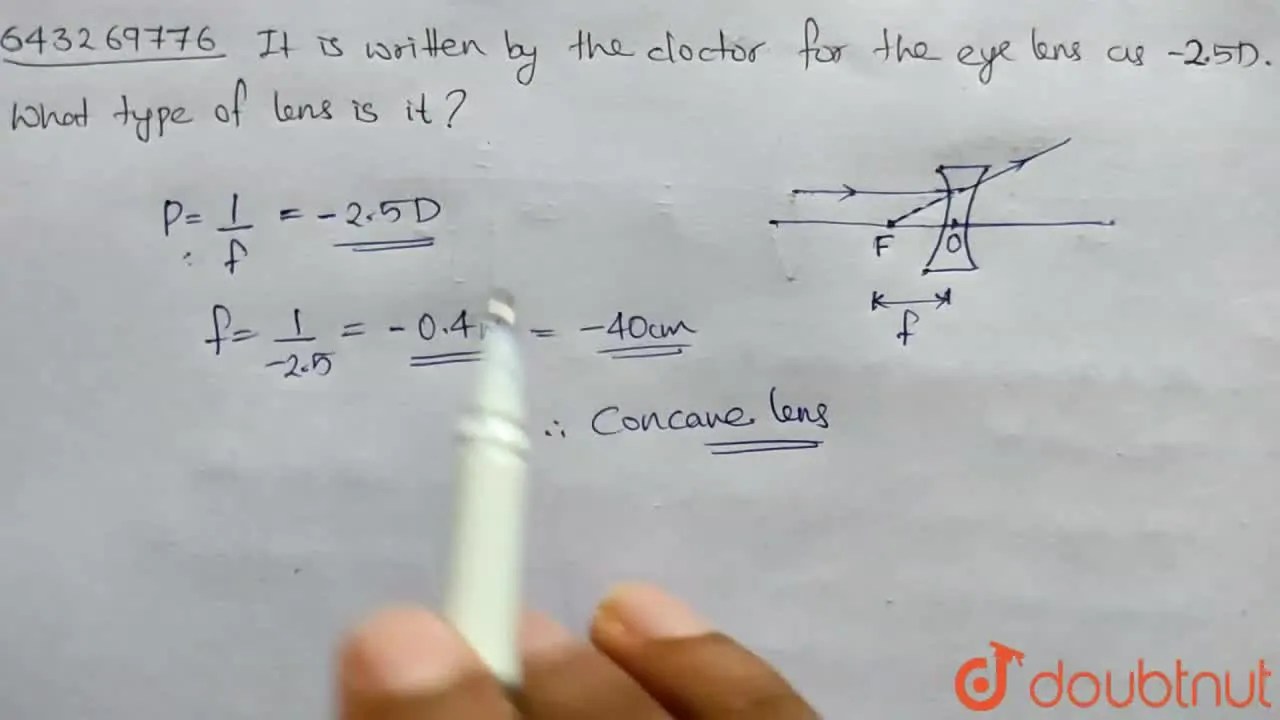 [Malayalam] It is written by the doctor for the eye lens as 2.50.
