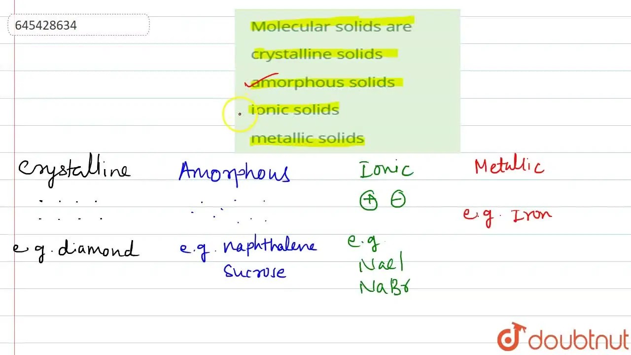 [Marathi] Molecular solids are