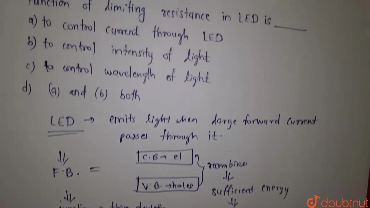 [Marathi] Function of limiting resistance in LED is