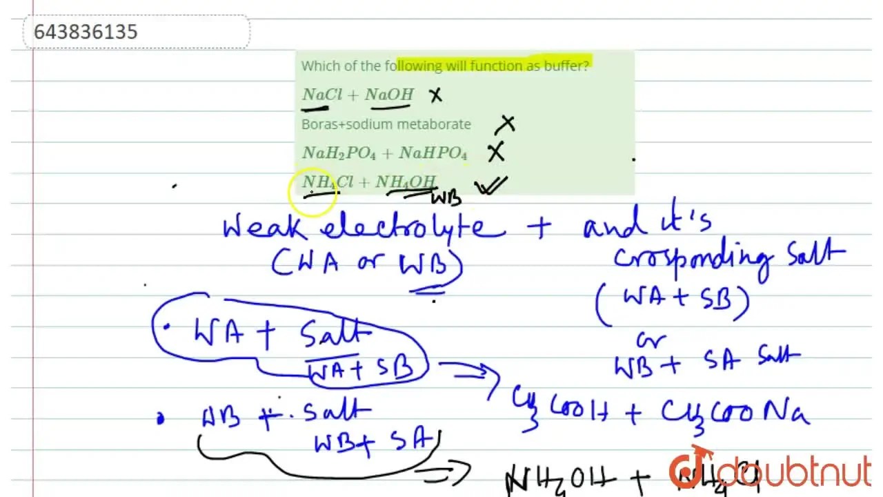 [Bengali] Which of the following will function as buffer?