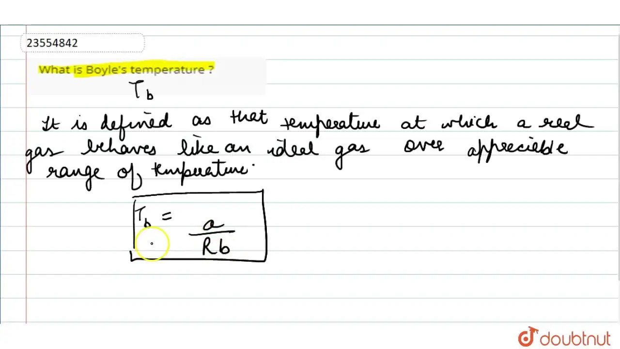 What is Boyle's temperature