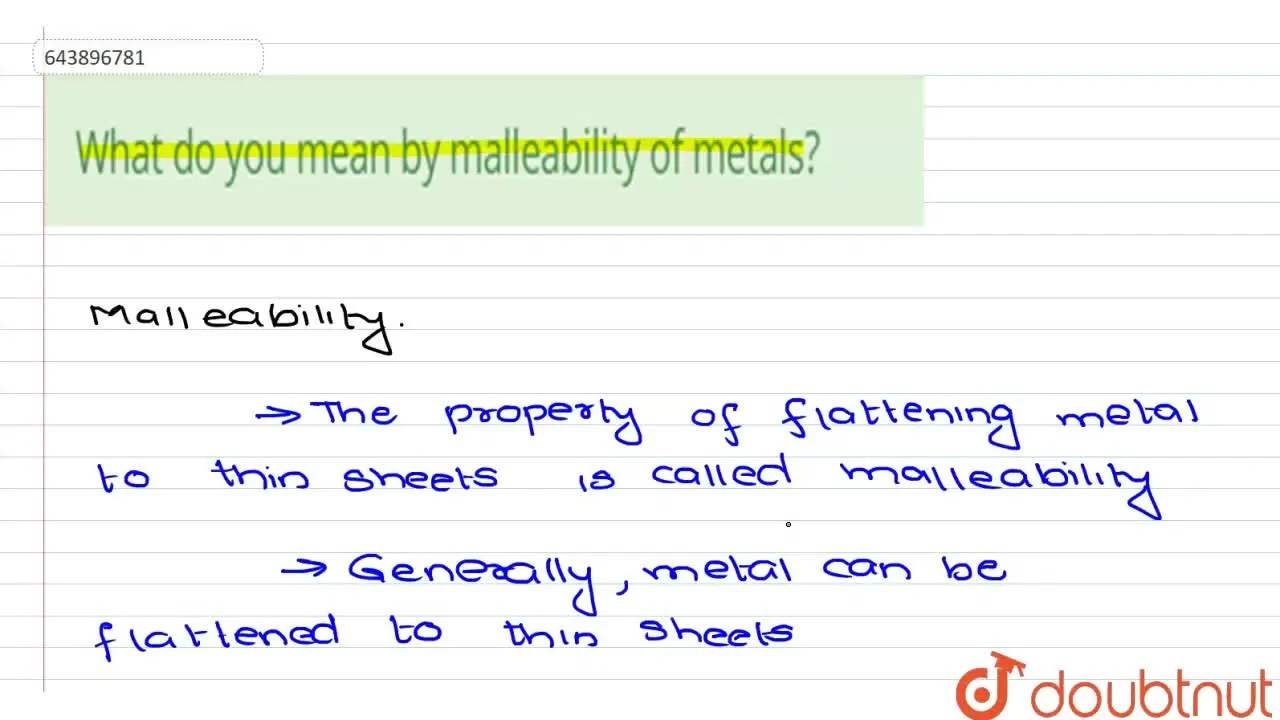 [Telugu] What do you mean by malleability of metals?