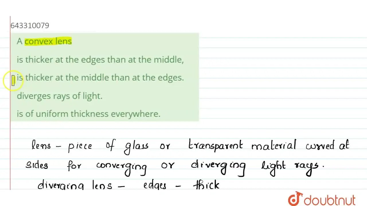 [Malayalam] A convex lens