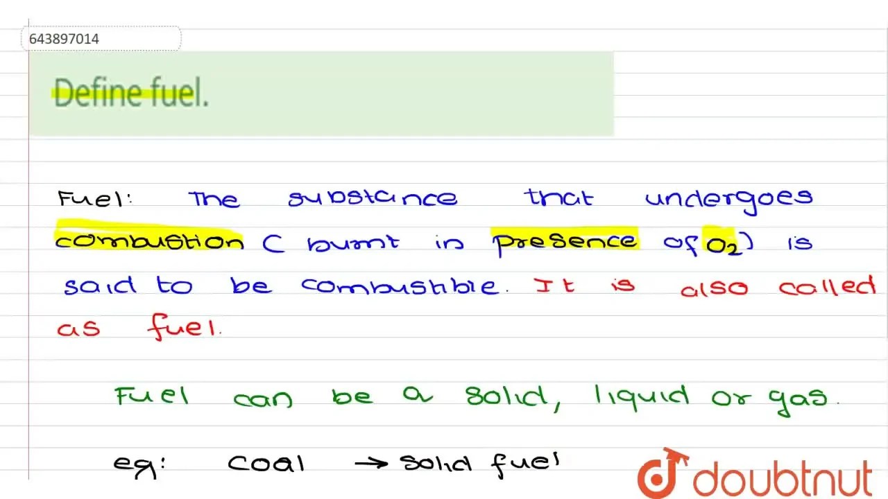 [Telugu] Define fuel.