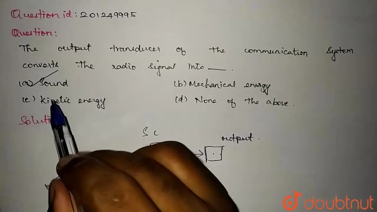 [Tamil] The output transducer of the communication system converts the