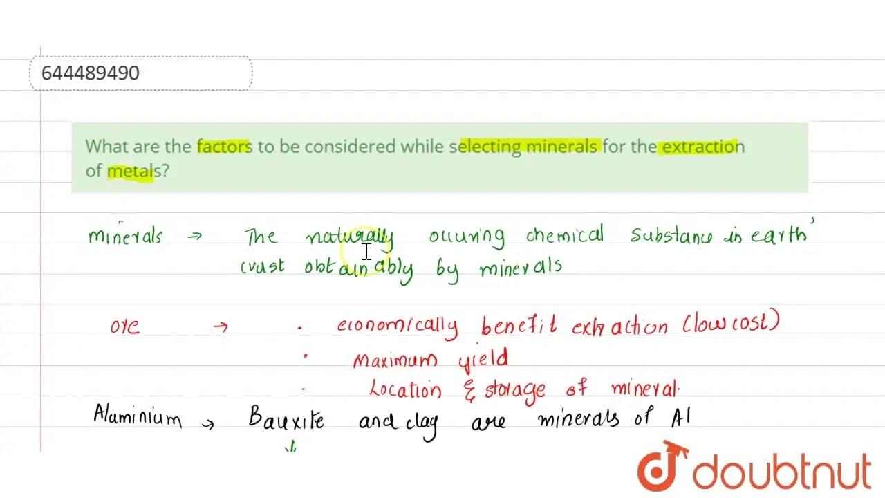 [Malayalam] What are the factors to be considered while selecting mine