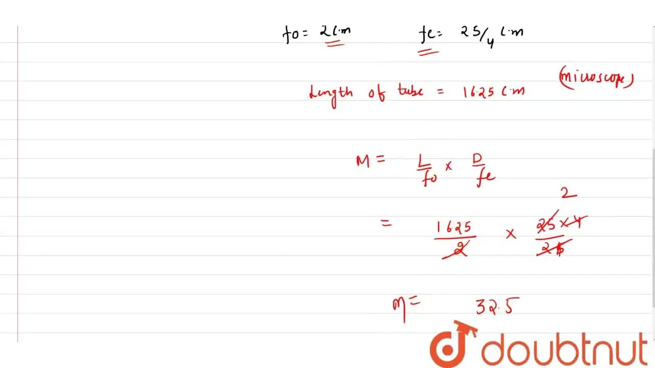 An optical instrument uses eyelens of power 16 D and objective lens o