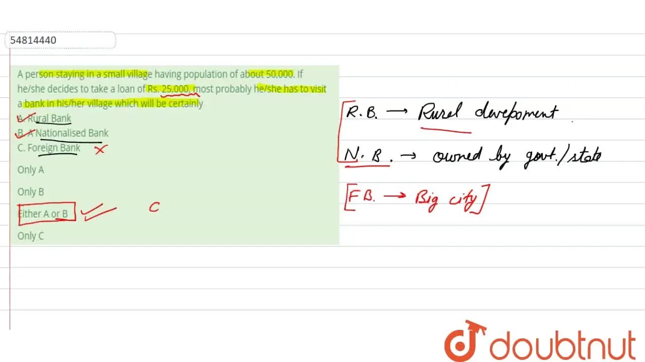 A person staying in a small village having population of about 50,000.