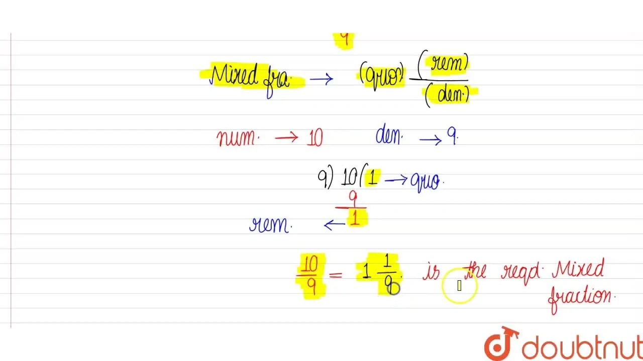 [Telugu] Multiply and write the Answer as A Mixed fraction 2/9times5