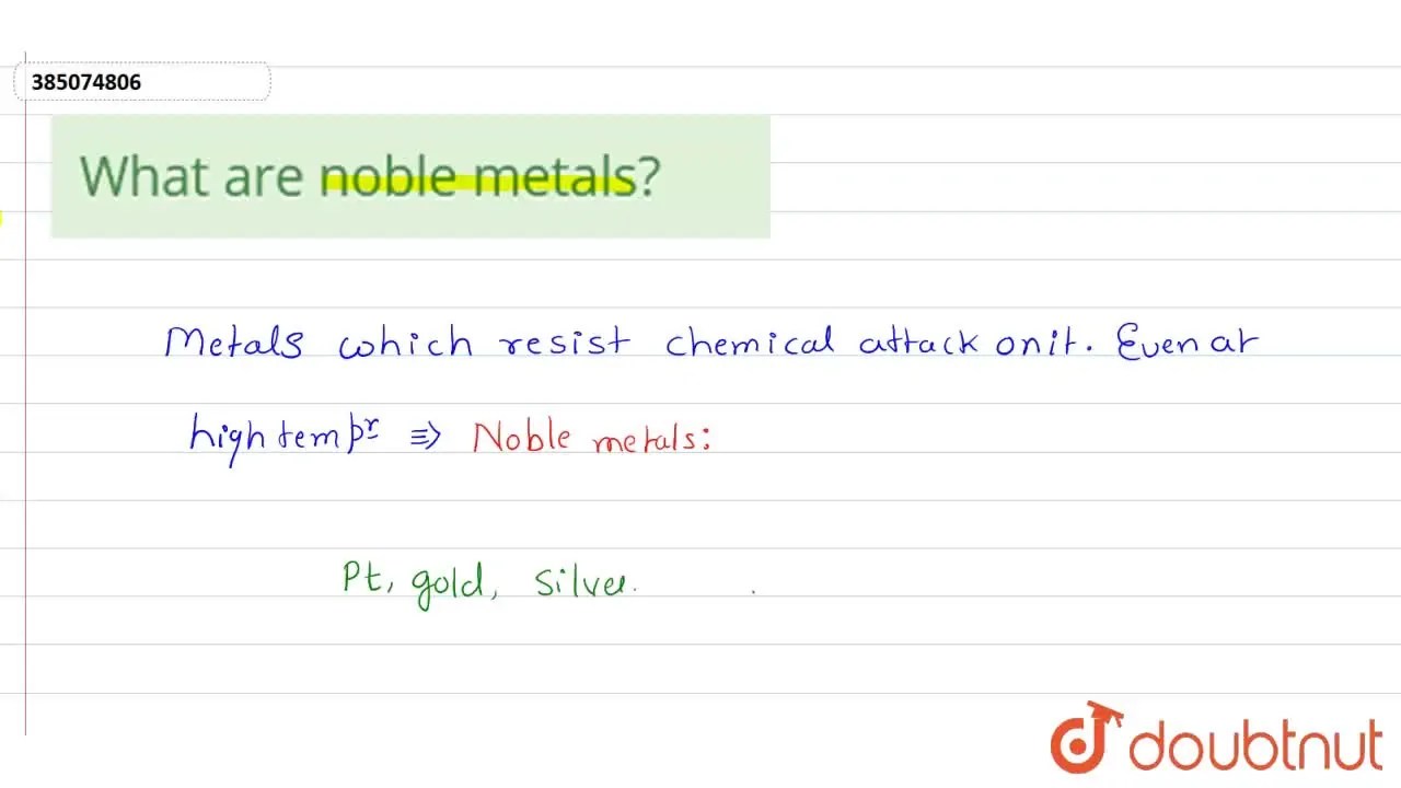 [Kannada] What are noble metals?