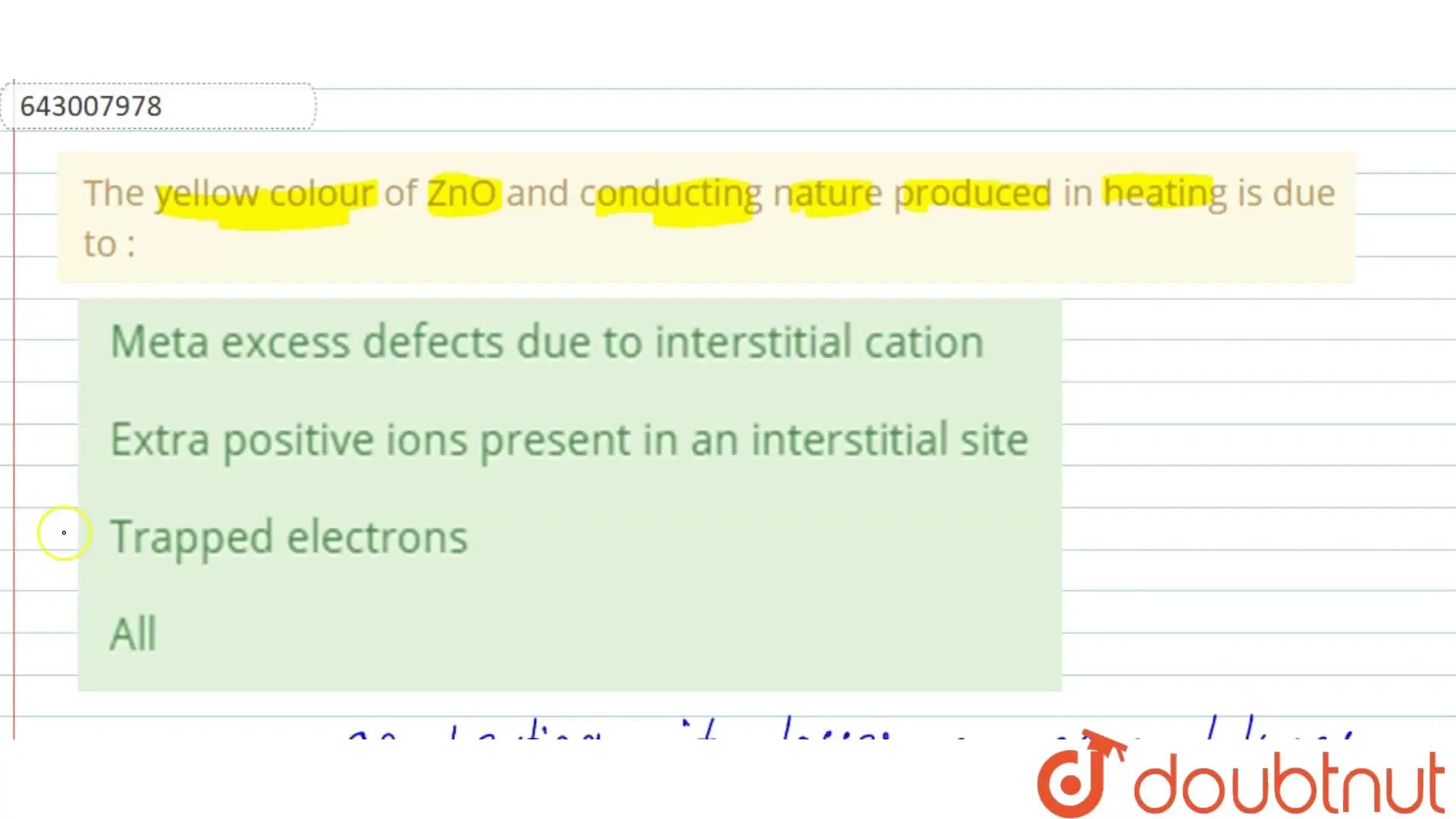 [Odia] The yellow colour of ZnO and conducting nature produced in heat
