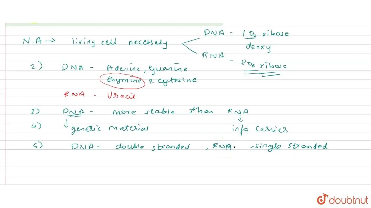 [Marathi Solution] What are nucleic acids? Enlist the point of differe