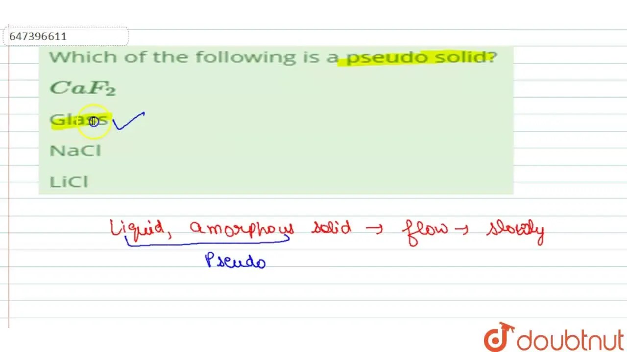 [Punjabi] Which of the following is a pseudo solid?