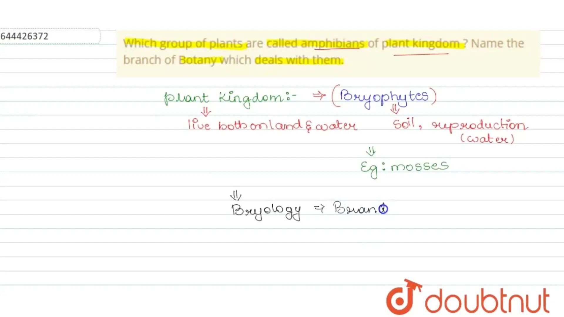[Telugu Solution] Which group of plants are called amphibians of plant