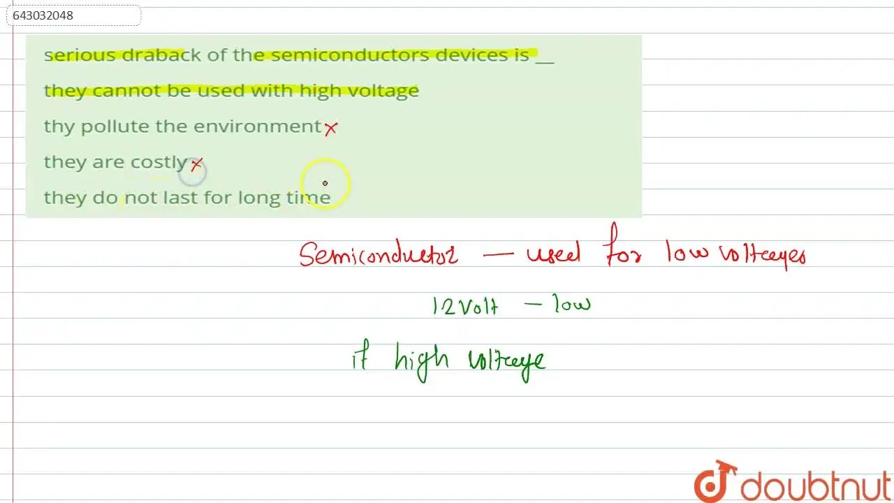 [Marathi] serious draback of the semiconductors devices is