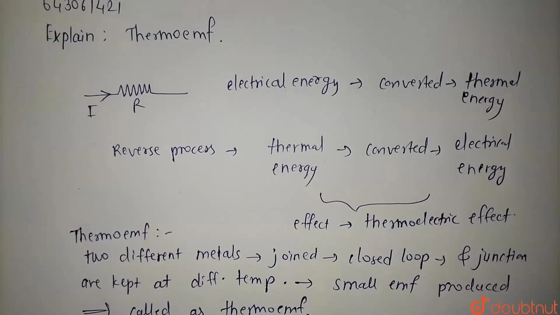 [Marathi] Explain Thermo emf