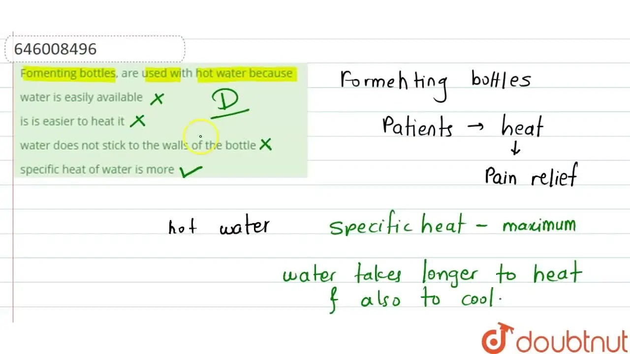 [Marathi] Fomenting bottles, are used with hot water because