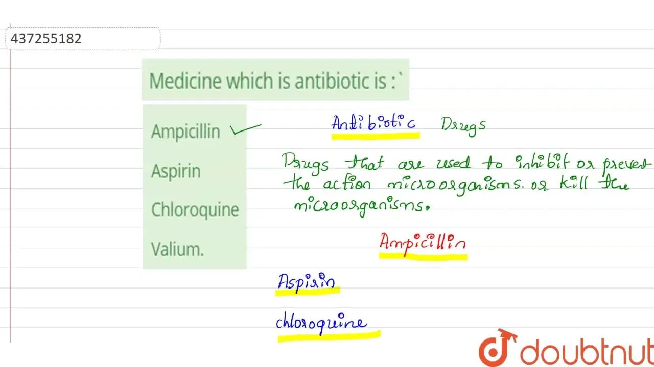 [Kannada] Medicine which is antibiotic is