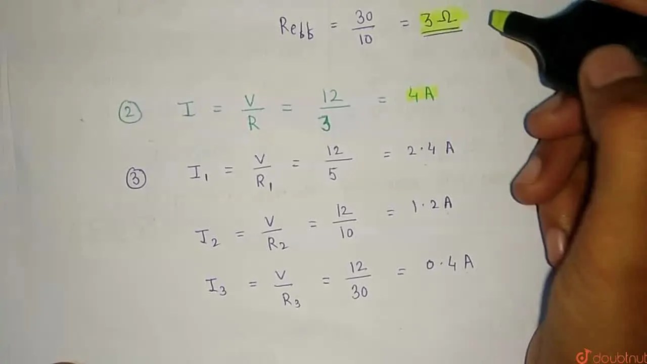 [Marathi] If the resistors 5Omega,10Omegaand 30Omegaare connected in p