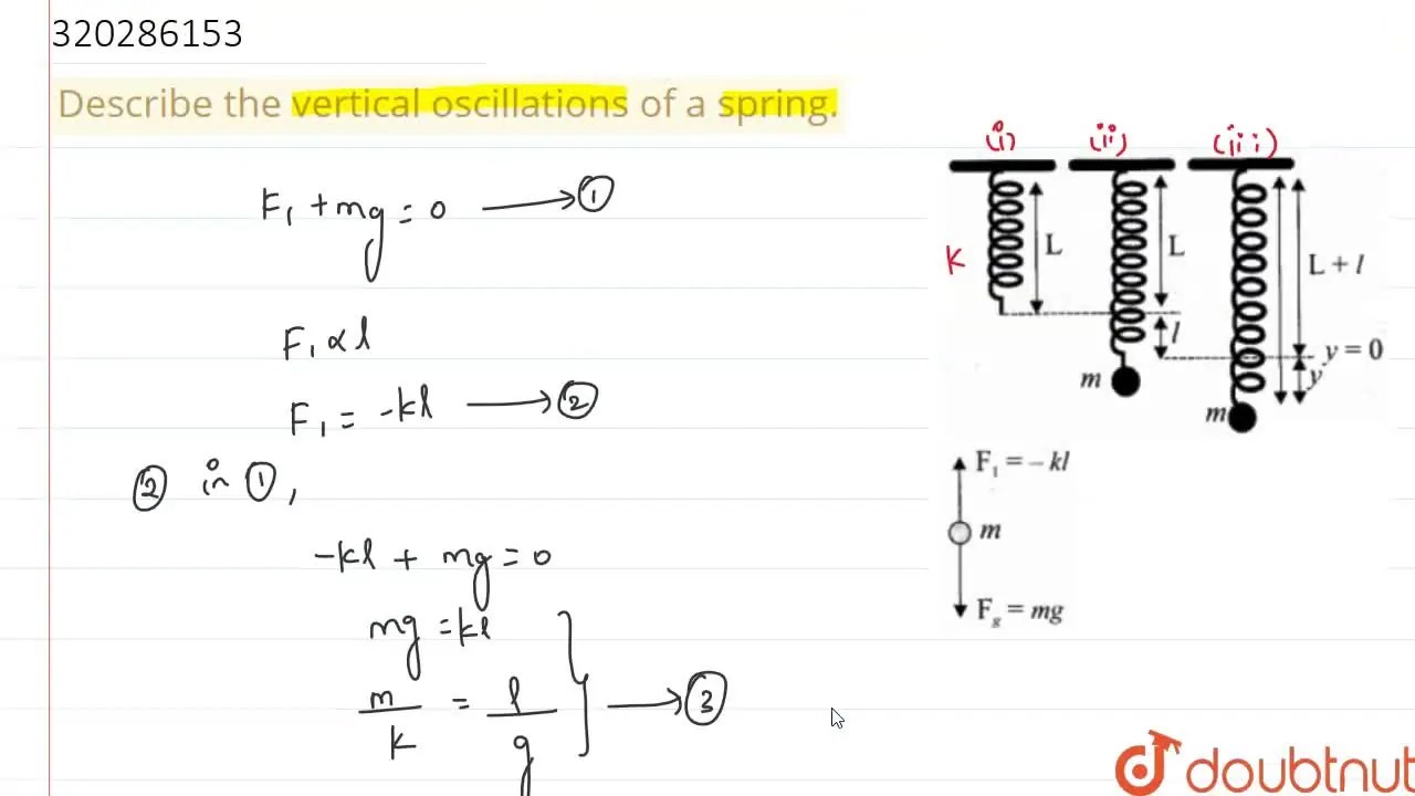 [Tamil] Describe the vertical oscillations of a spring.