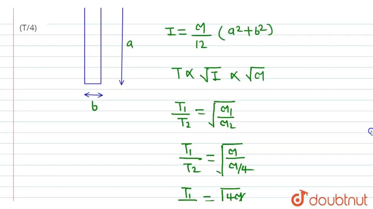 Period of oscillation of a bar in earth's field is T