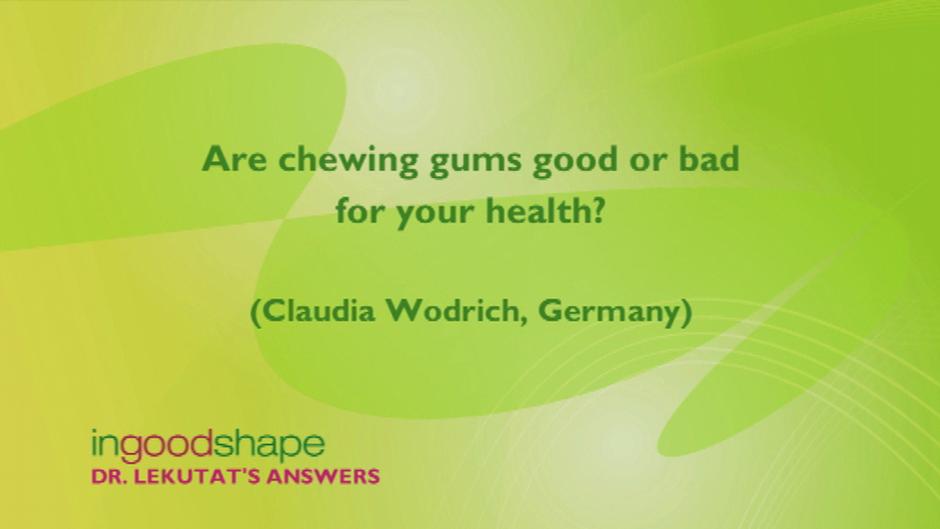 Is chewing gum good or bad for your health? DW 01/22/2015