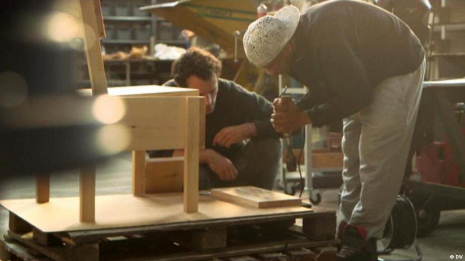 Designer furniture made by refugees DW 12/13/2015