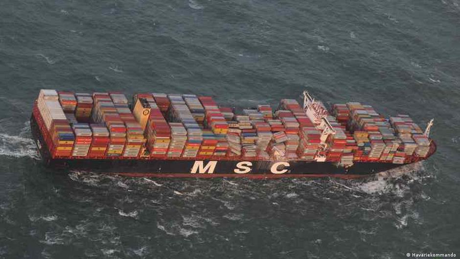 Cargo ship loses 270 containers off Dutch coast DW 01/02/2019