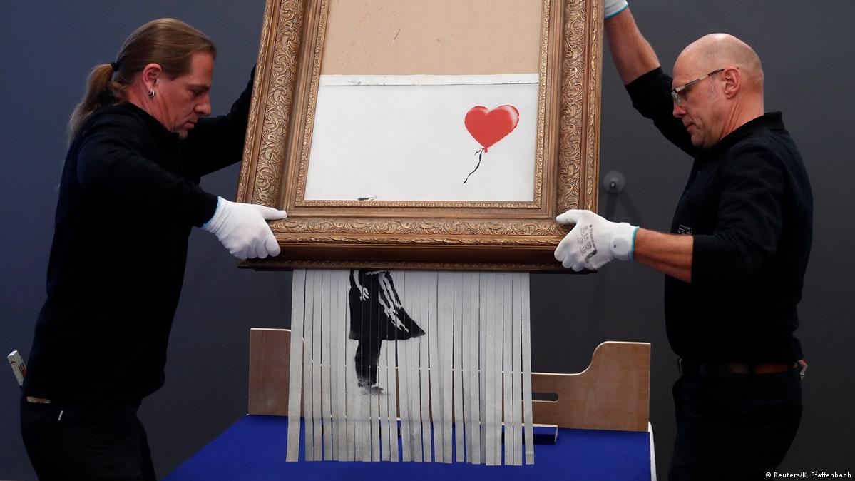 Banksy's 'Love is in the Bin' showcased in BadenBaden DW 02/05/2019