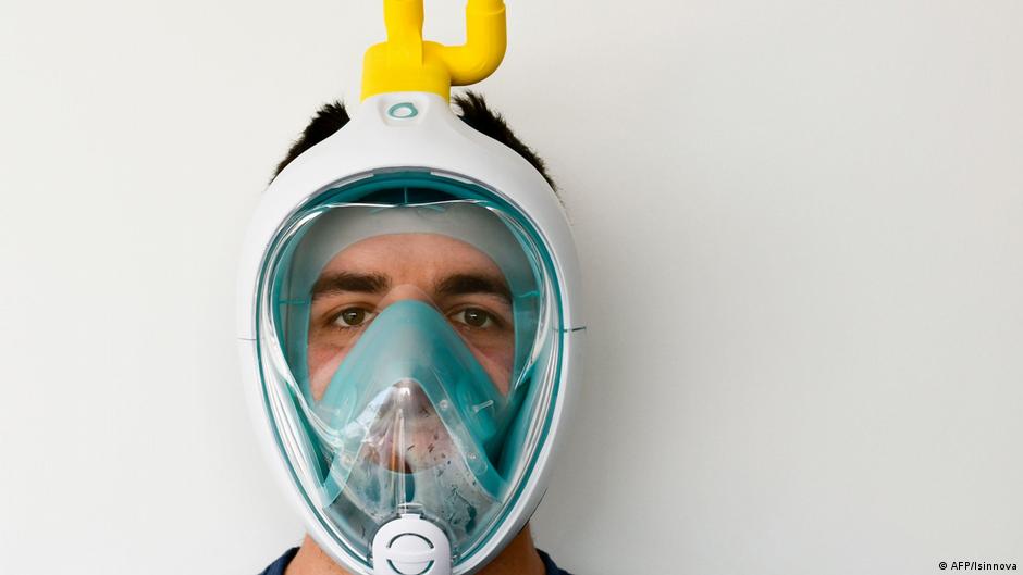 Coronavirus Snorkeling masks for hospitals DW 04/02/2020