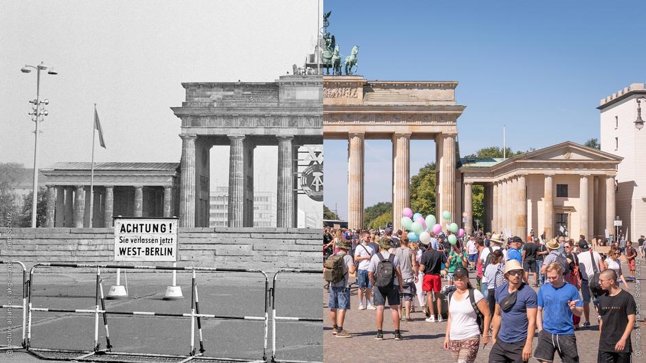 Berlin Wall Before And After