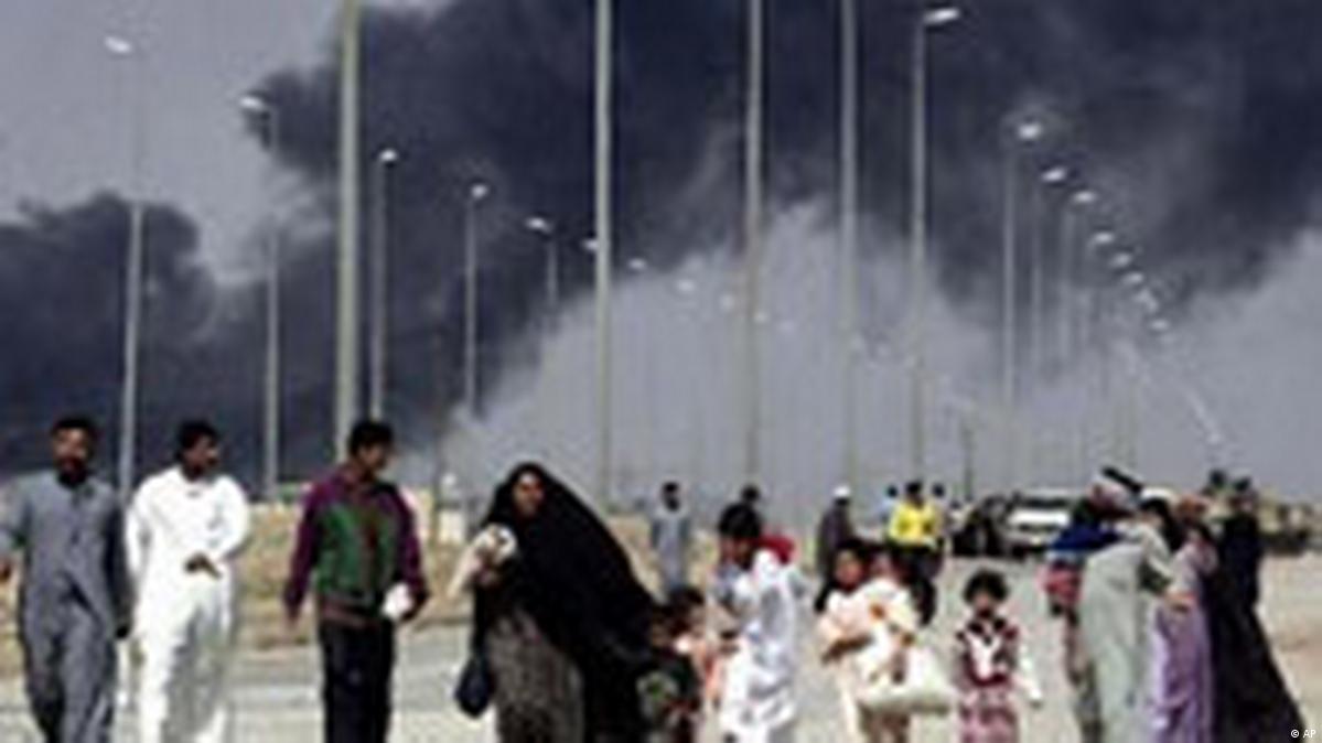 Coalition Forces Bomb Baghdad, Mobilize Troops DW 03/28/2003