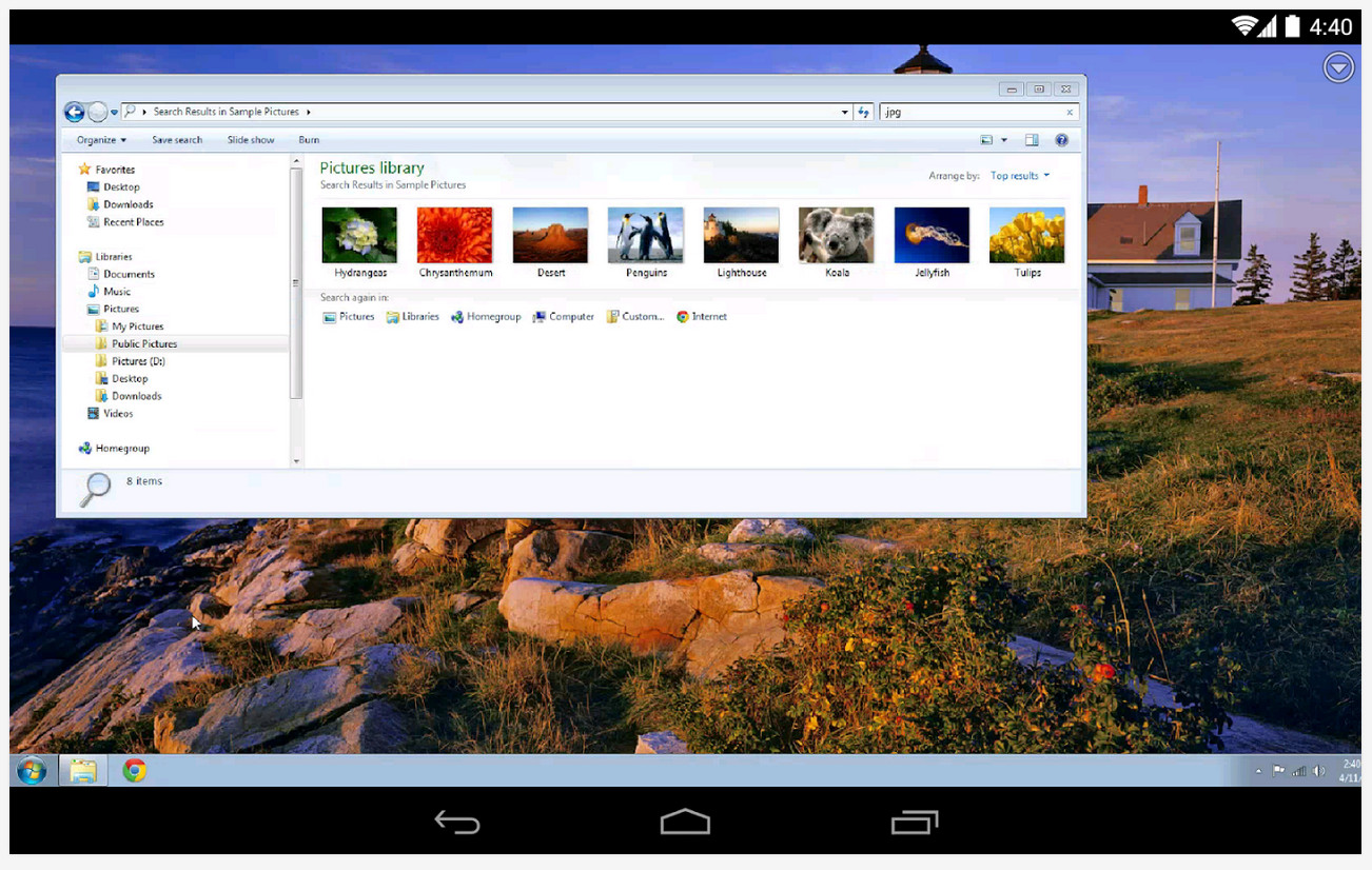 Android gets closer to Chrome with remote desktop app