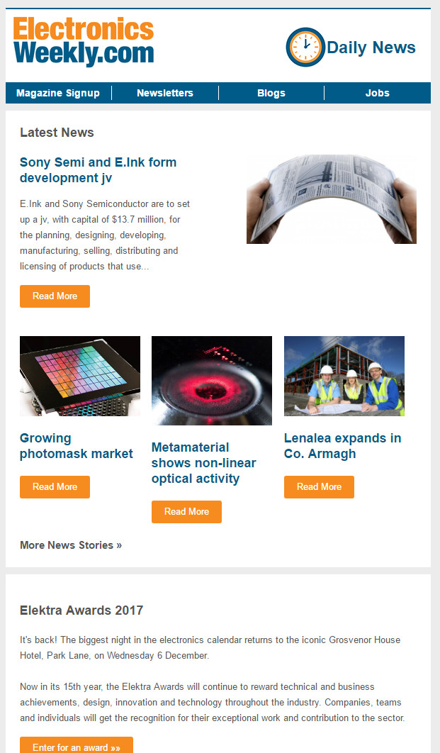 Mannerisms, Gadget Master, the Daily and the Weekly, in newsletter form