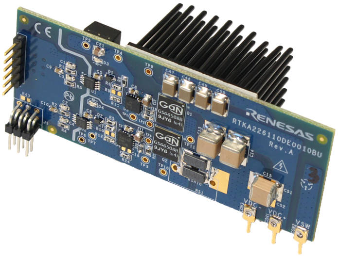 Eval board with Renesas driver and GaN Systems power transistors