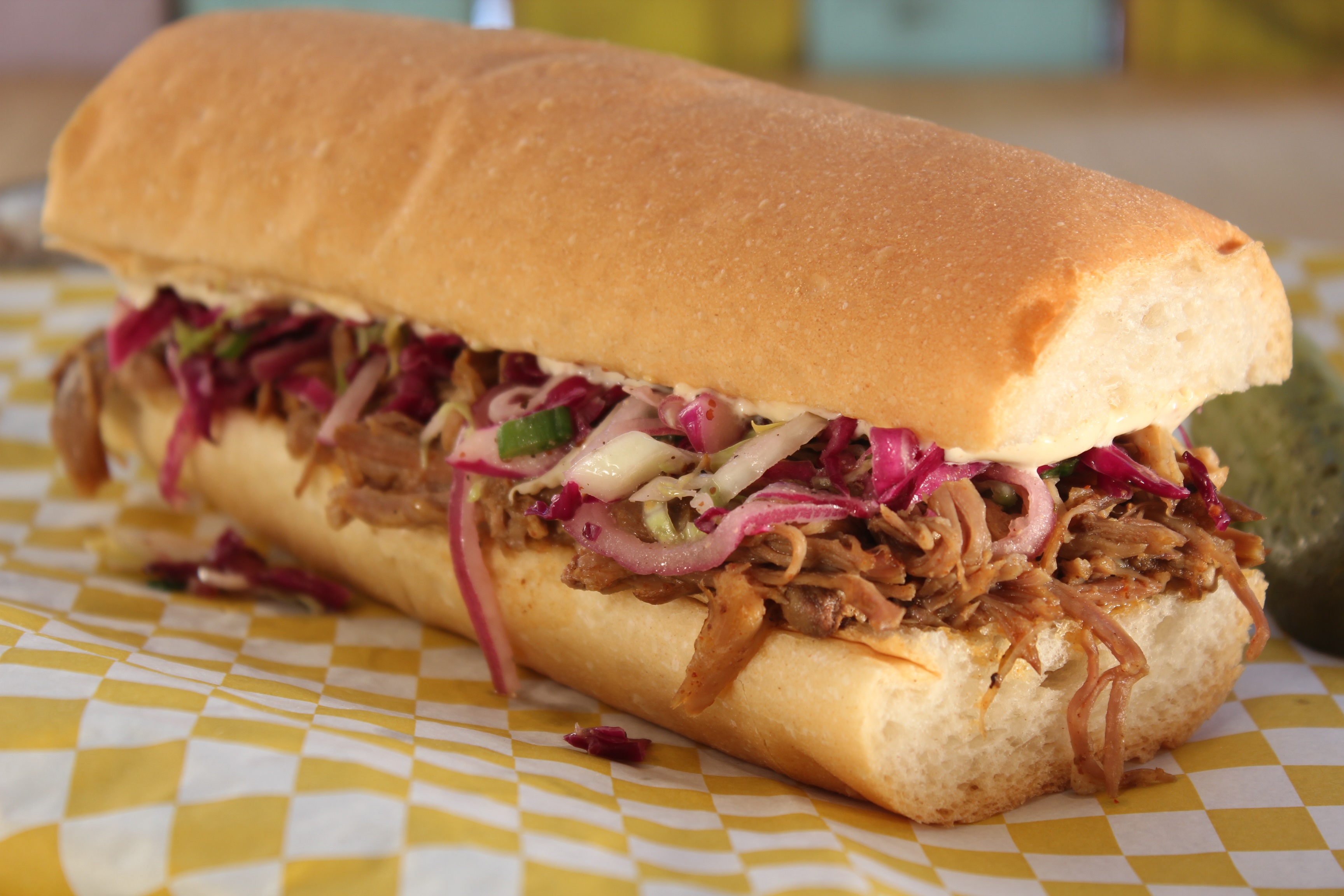 SlowCooked Cochon de Lait Po’Boy