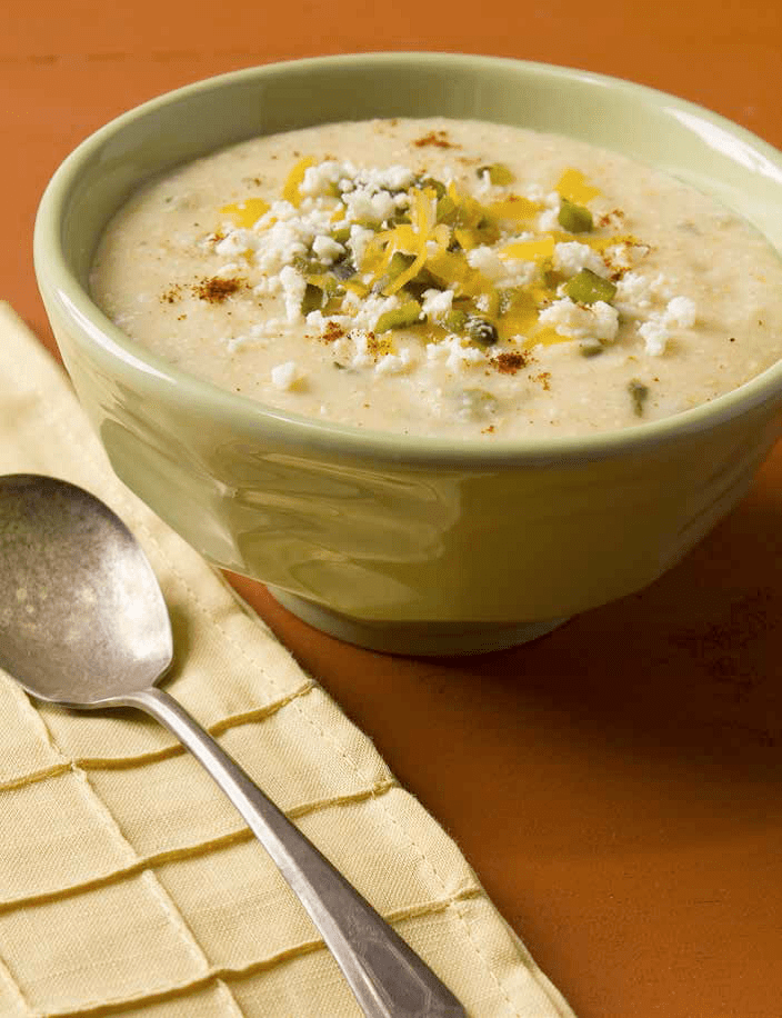 FireRoasted Green ChileCheese Grits