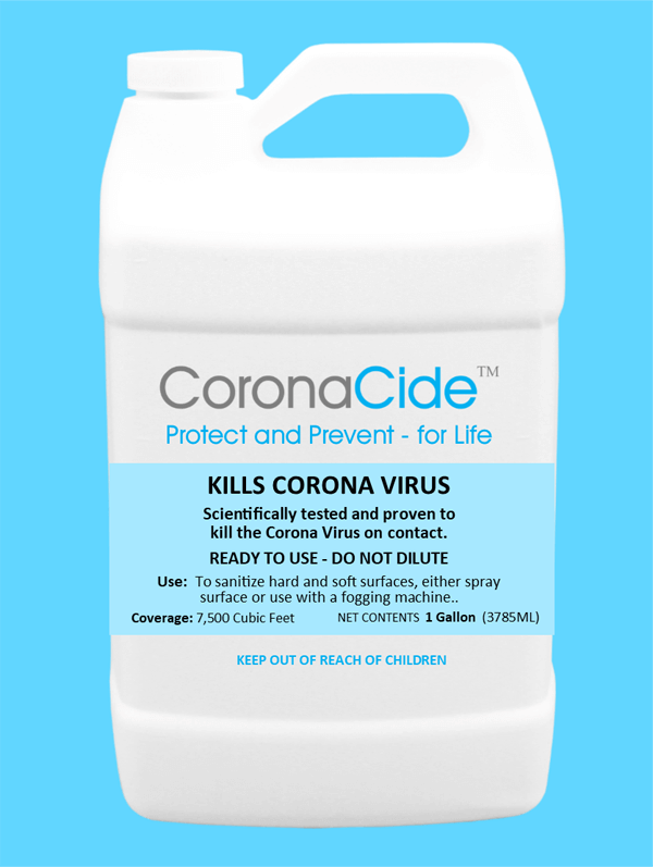 US made CoronaCide disinfectant chemial that kills Coronavirus want