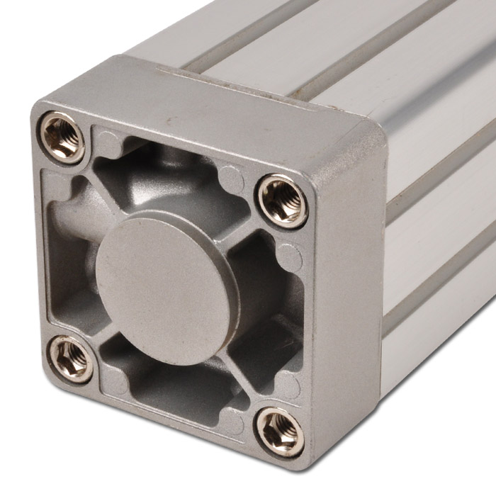 Pneumatic cylinder double acting ISO 6431 adjustable end position