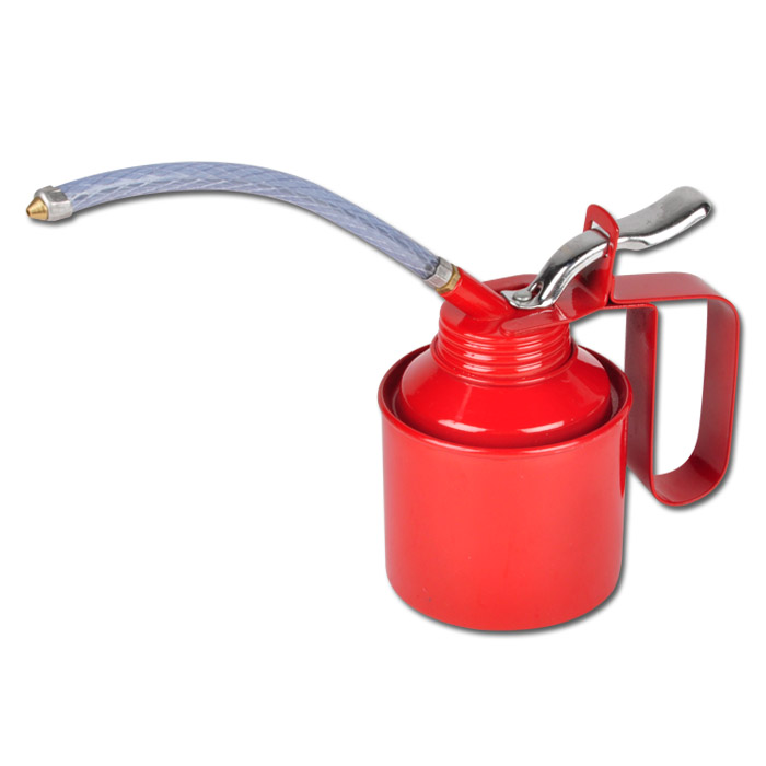 Burette d'huile en métal avec bec rigide et flexible 250450 ccm