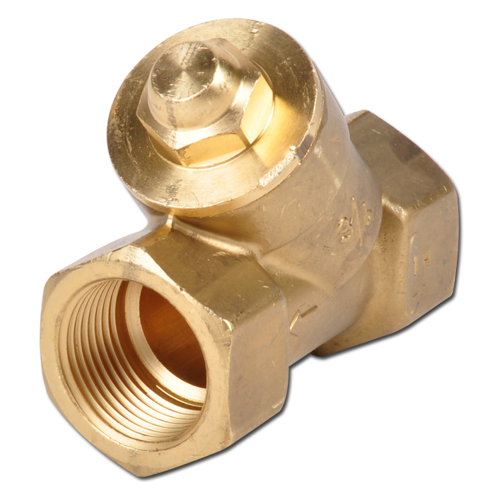 Angle seat check valve brass threaded Rp 3/8" to Rp 3"