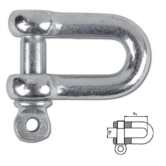 Shackles Metric thread lik DIN 82101 Form A galvanisert