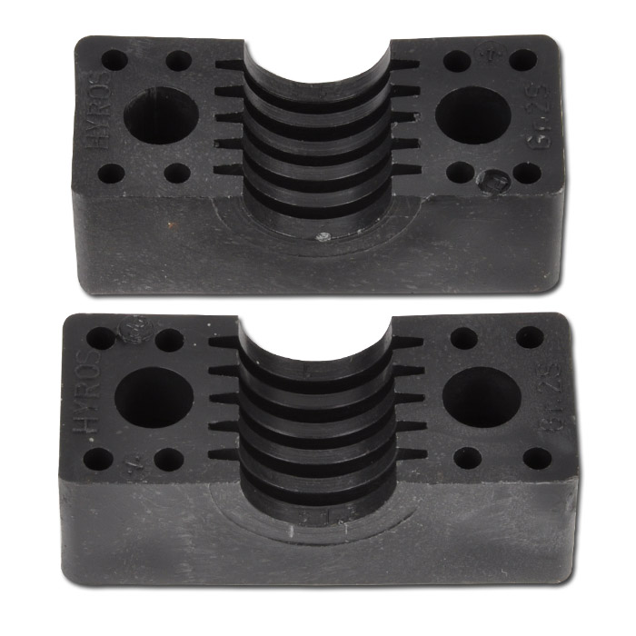 Jaws for pipe clamps, plastic heavyduty series
