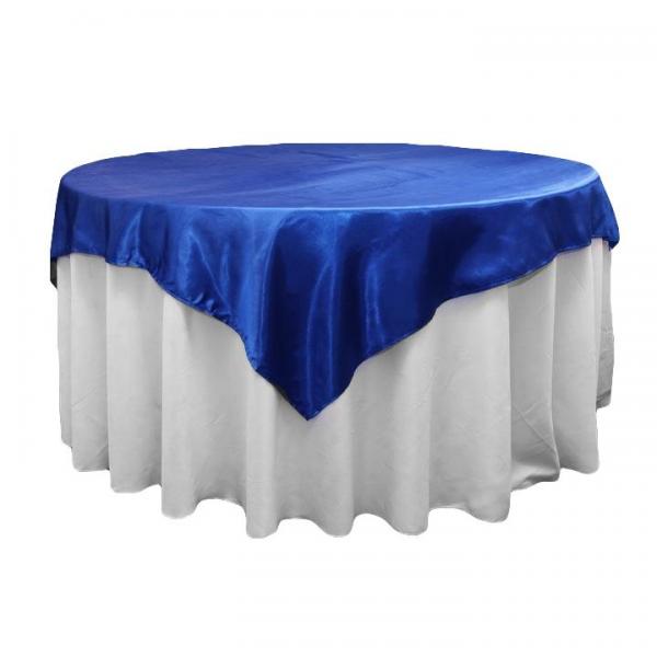 Sleek Satin Tablecloths 72 Square Royal Blue