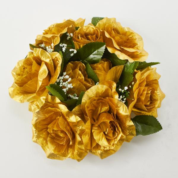 Large Flower Candle Rings 9 12 Pieces Gold