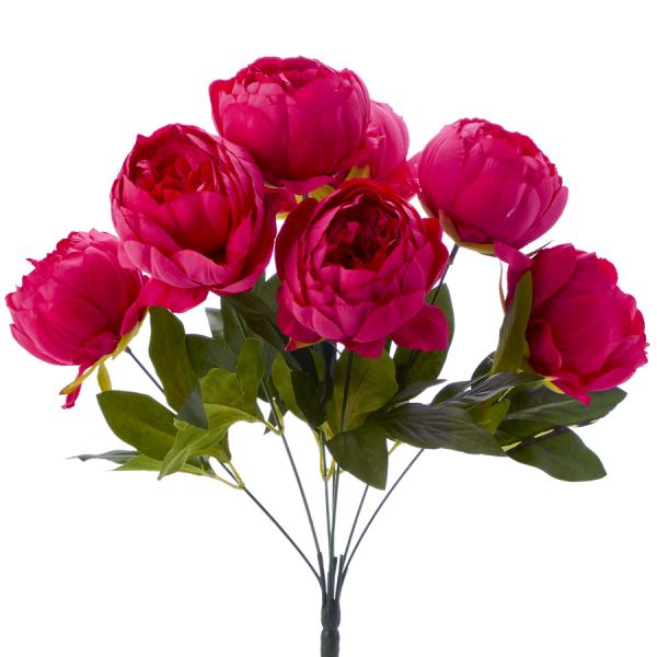 Artificial English Rose Bunch 18½ Fuschia