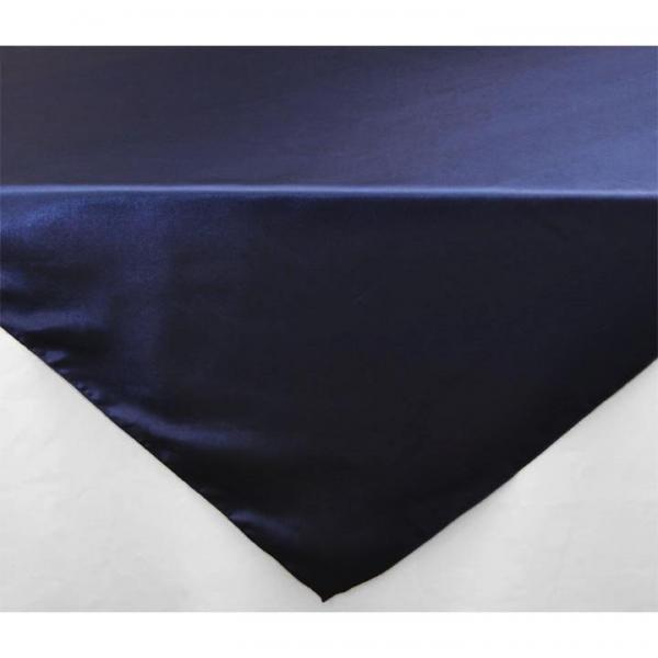 Sleek Satin Tablecloths 54 Square Navy Blue