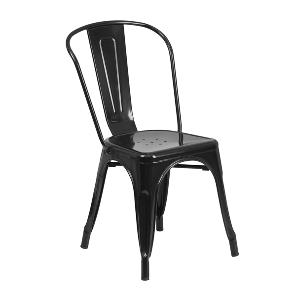 Indoor / Outdoor Stacking Chair Black