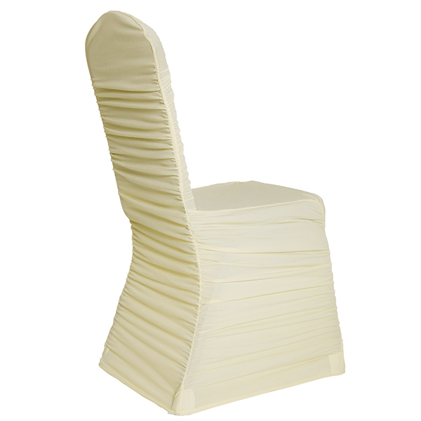 Ivory Chair Covers for Weddings Ivory Ruched Chair Covers